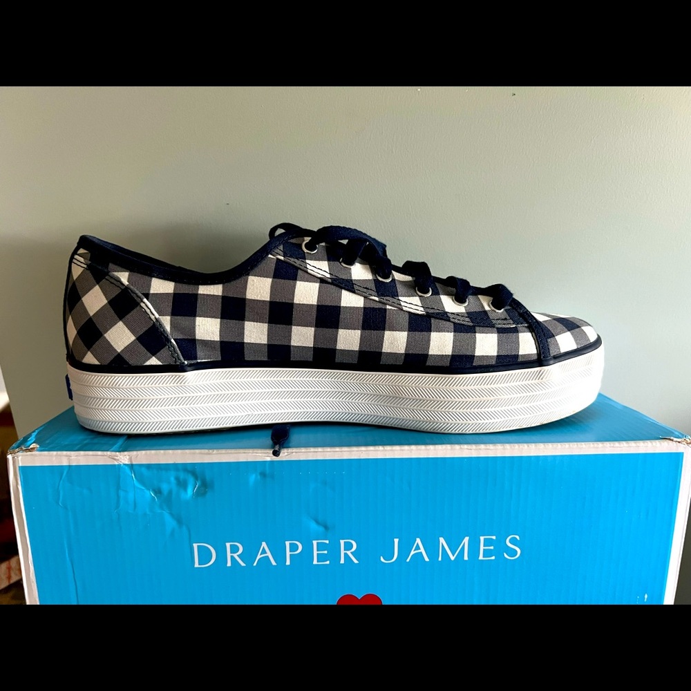 Size 10 Draper James / Keds blue gingham *new*